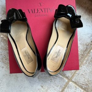 Valentino black bow heels